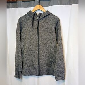 Nike Therma-FIT Heather Gray Full-Zip Hoodie Women's M Excellent Condition